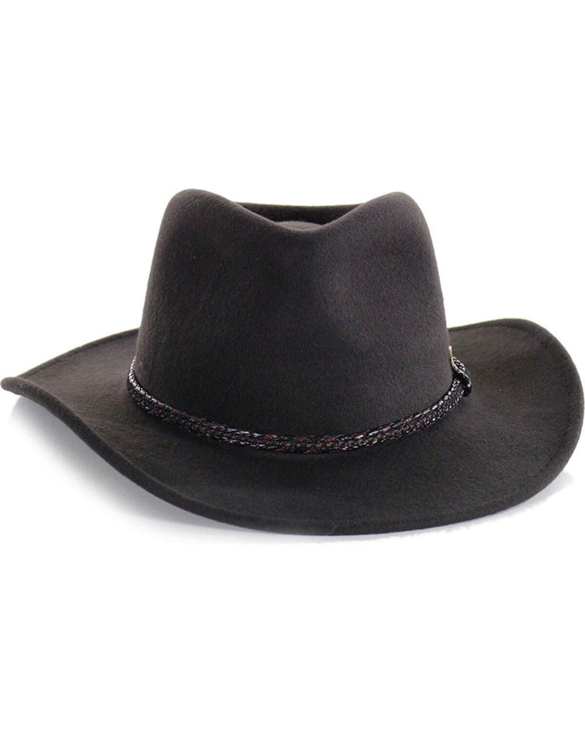 Image #2 - Cody James® Men's Outback Wool Hat, Chocolate, hi-res