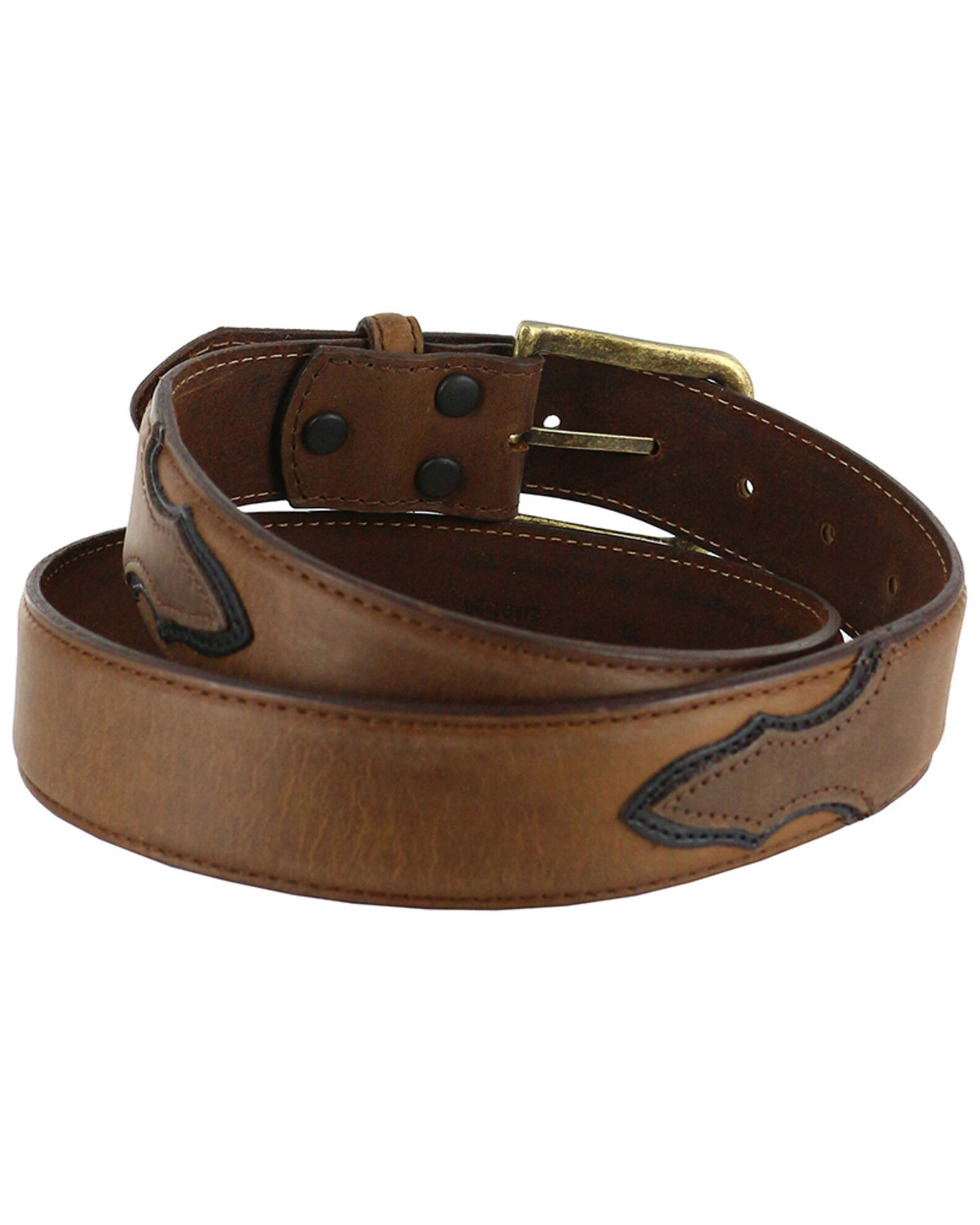 Image #3 - Cody James® Men's Classic Genuine Leather Belt, Tan, hi-res