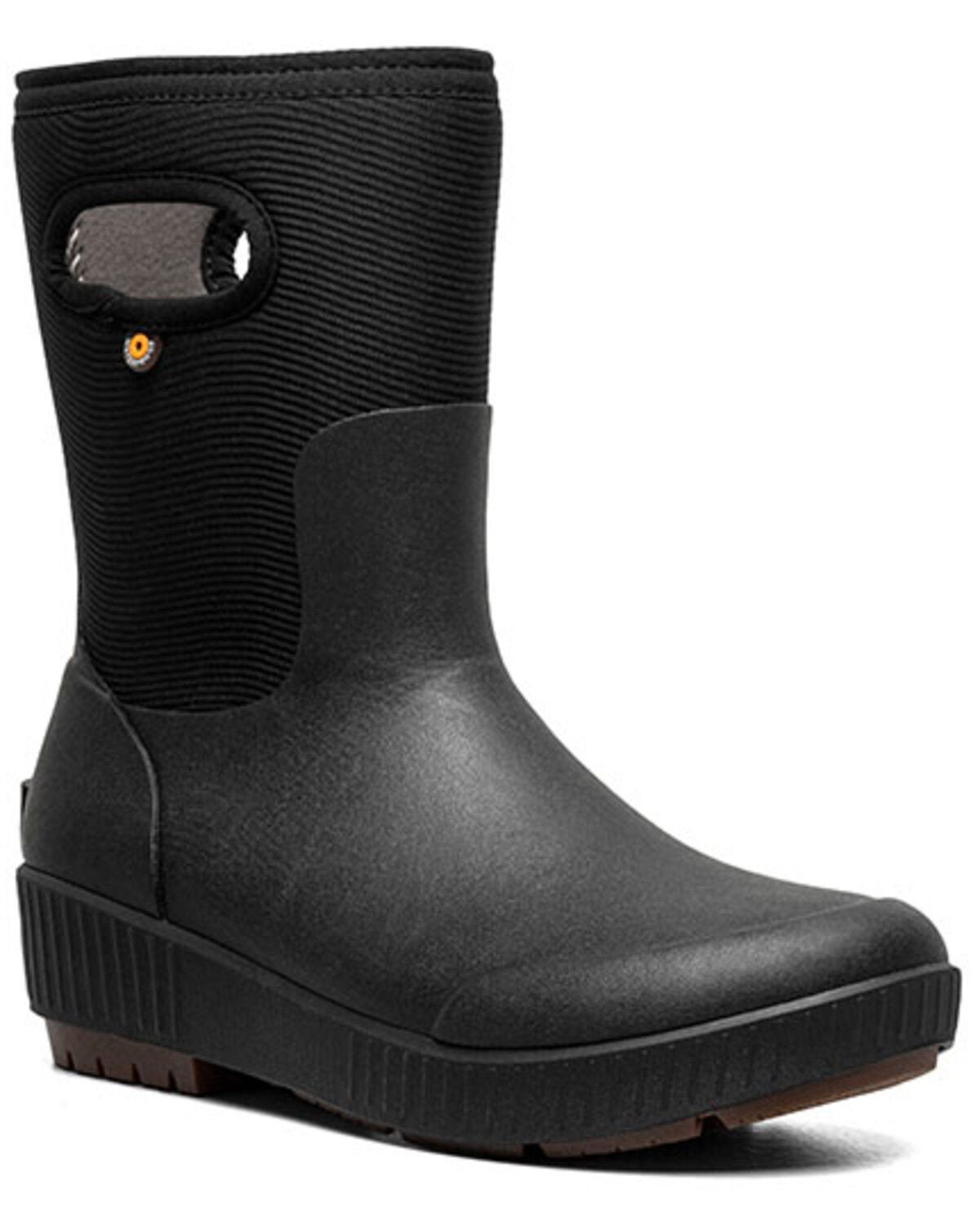 Bogs Women's Seattle II Mid Rain Boots - Round Toe, Black, hi-res