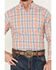 Image #3 - Ariat Men's Team Damion Southwestern Plaid Print Long Sleeve Button-Down Western Shirt , Peach, hi-res