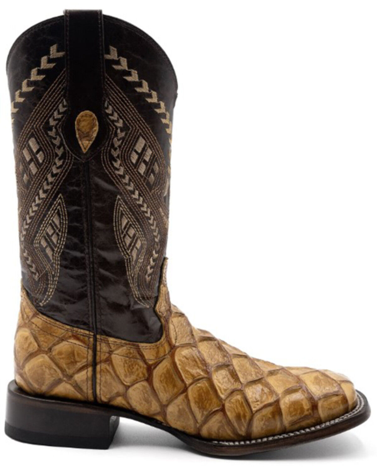 Product Name:  Ferrini Men's Bronco Pirarucu Print Western Boots - Broad Square Toe