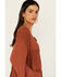 Image #2 - Cleo + Wolf Women's Tiered Flowy Tie Front Blouse, , hi-res