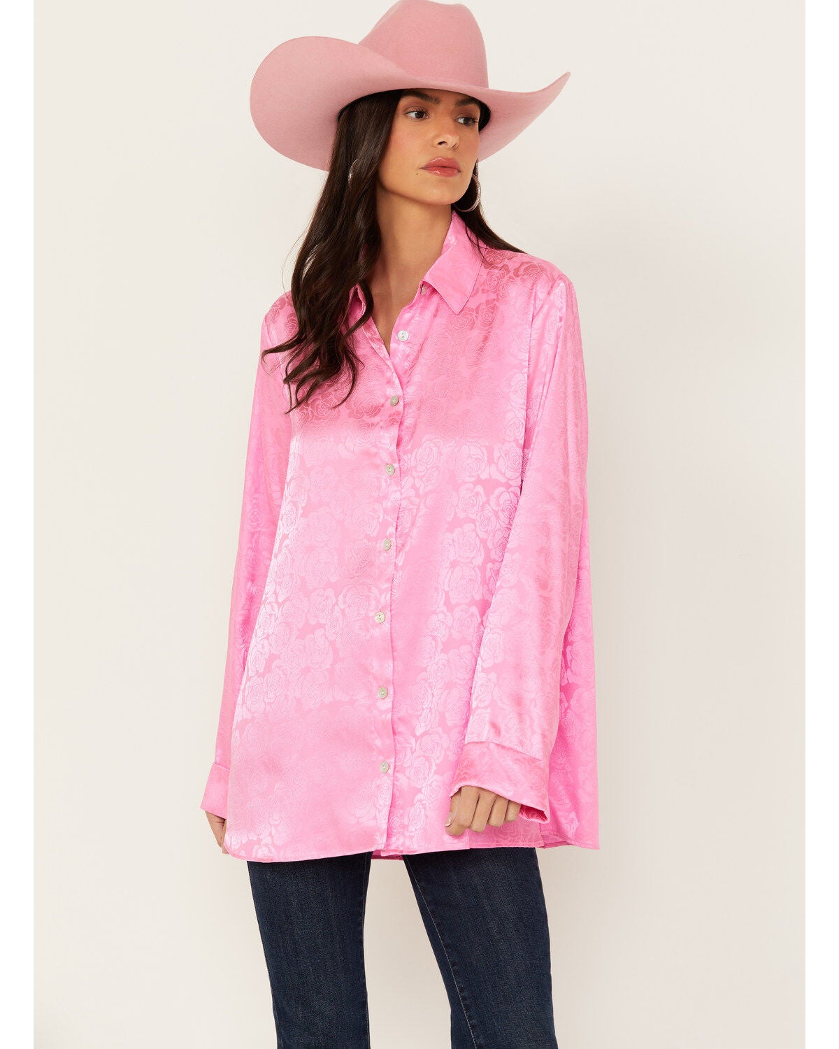 Show Me Your Mumu Women's Smith Button-Down Top, Bright Pink, hi-res