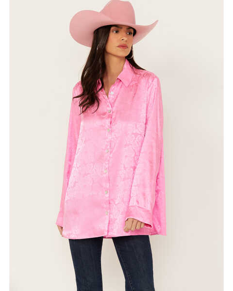 Show Me Your Mumu Women's Smith Button-Down Top , Bright Pink, hi-res