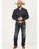 Image #1 - Ariat Men's Boot Barn Exclusive Bart Keith Dark Wash Relaxed Bootcut Denim Jeans, Dark Wash, hi-res