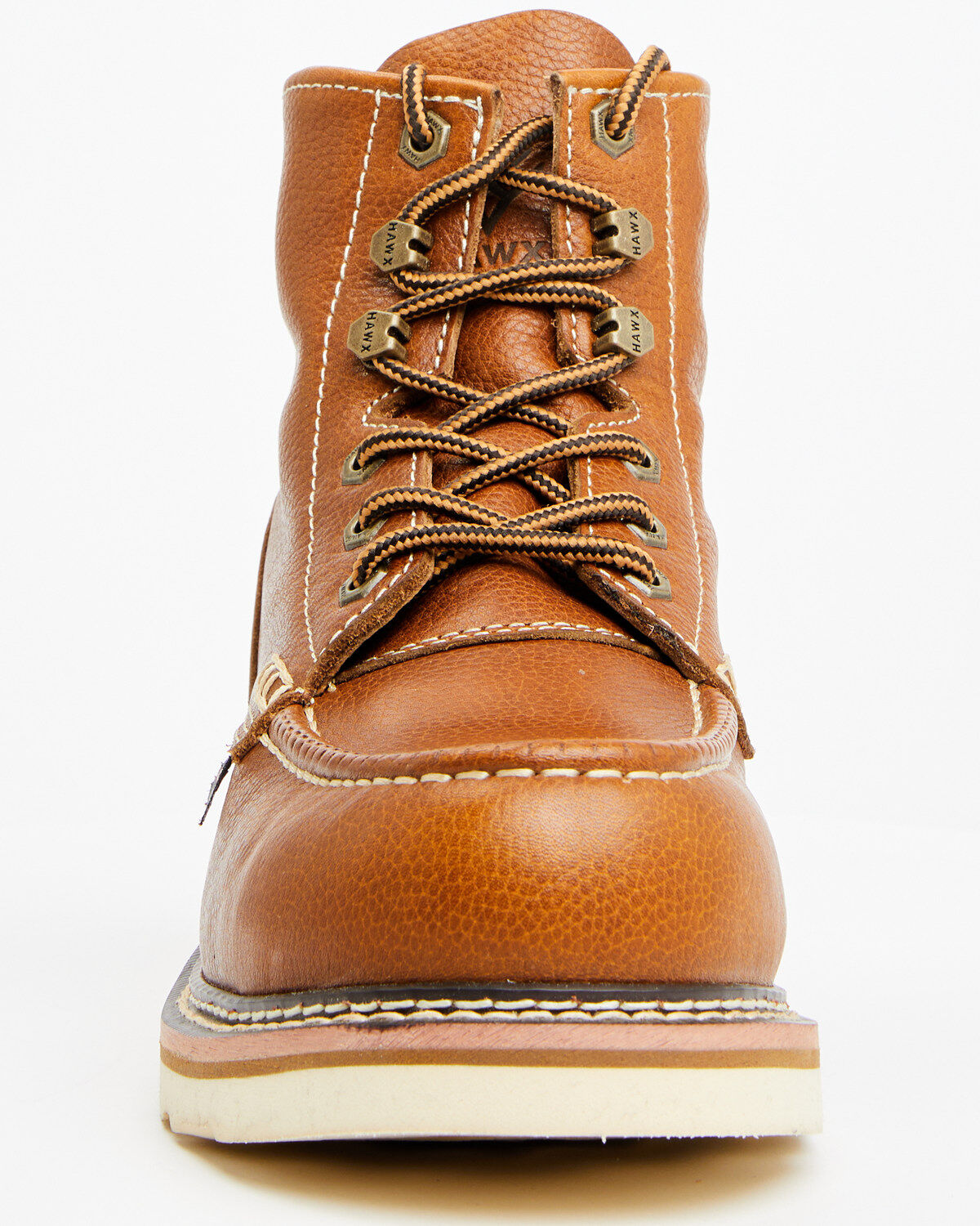 Image #4 - Hawx Men's 6" USA Pitstop Wedge Work Boots - Composite Toe, Brown, hi-res