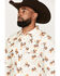 Image #2 - Gibson Trading Co Men's Two Steppin' Floral Print Long Sleeve Pearl Snap Western Shirt, Cream, hi-res