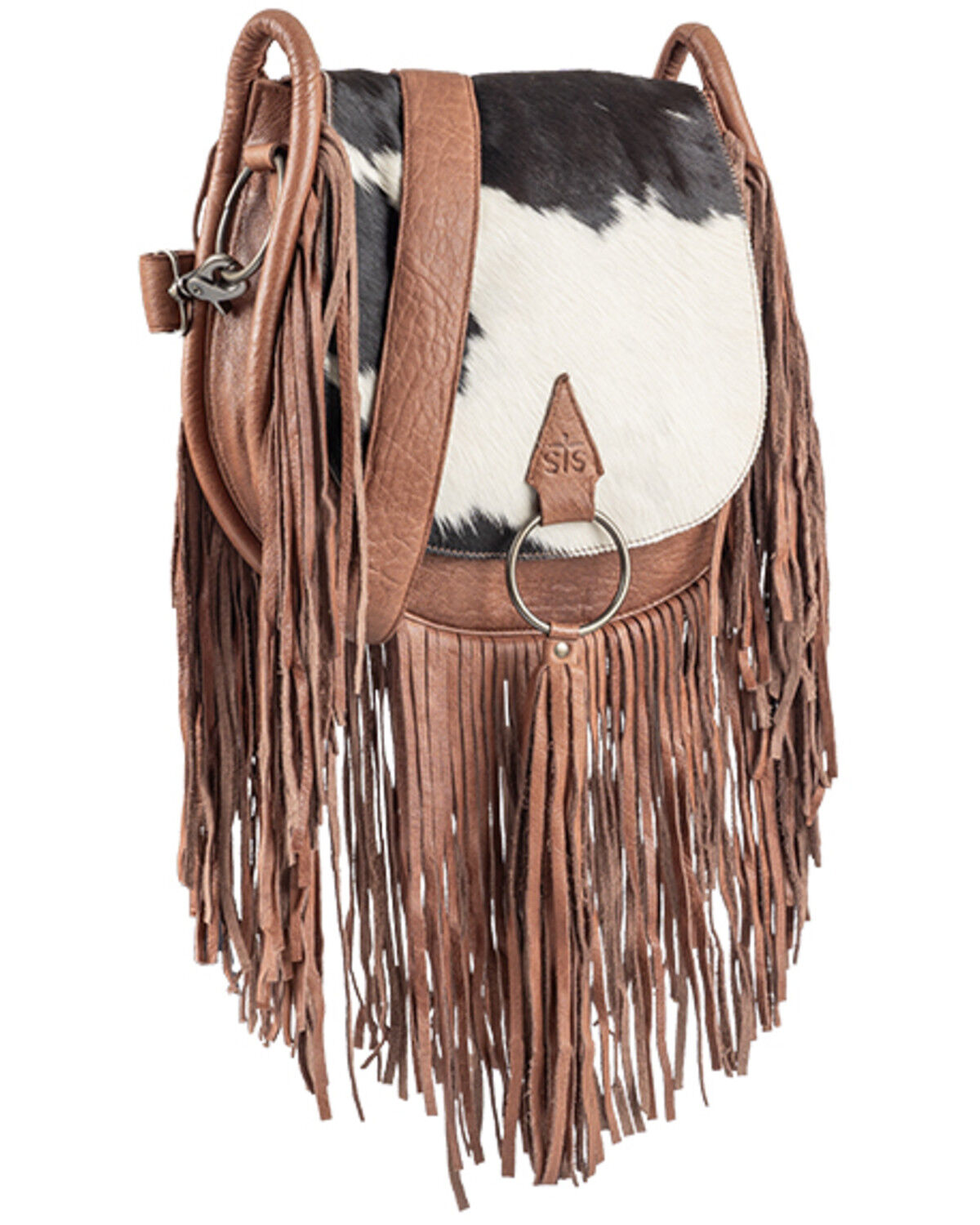 Image #4 - STS Ranchwear By Carroll Women's Indie Saddle Crossbody Bag, Brown, hi-res