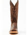Image #4 - Justin Men's Brindle Western Boots - Square Toe, Brown, hi-res