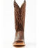 Image #4 - Justin Men's Brindle Western Boots - Square Toe , Brown, hi-res