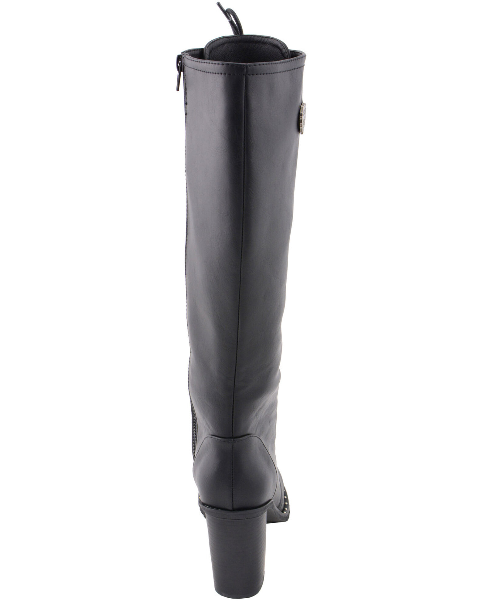 Image #7 - Milwaukee Leather Women's Lace To Toe Boots - Round Toe, Black, hi-res