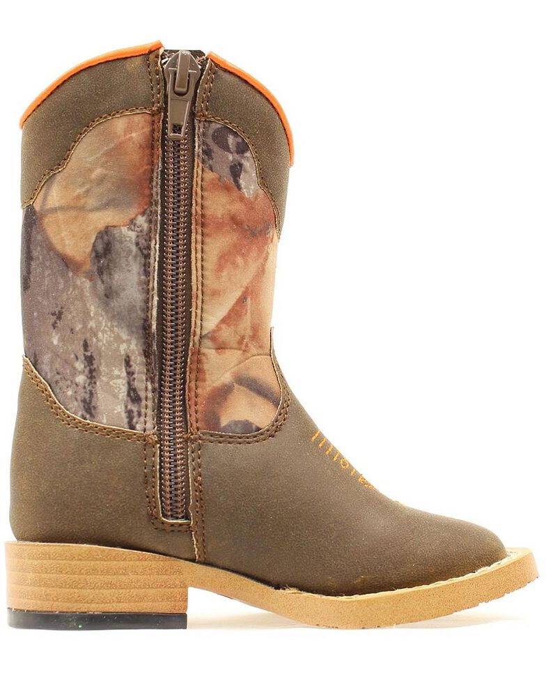 square toe boots with buckle