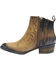 Corral Women's Burnished Double Zipper Short Western Boots, Brown, hi-res