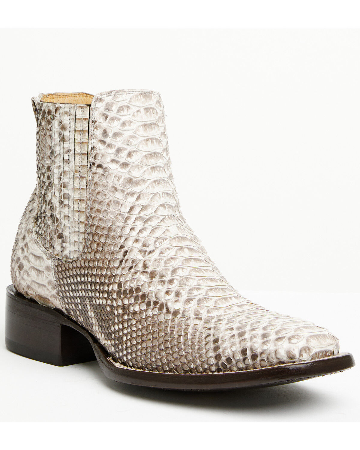 Image #2 - Cody James Men's Hash Exotic Python Western Ankle Boots - Broad Square Toe, Natural, hi-res