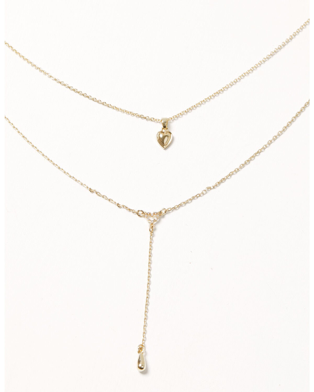 Image #1 - Shyanne Women's Delicate Heart Lariat Necklace, Gold, hi-res