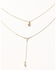 Image #1 - Shyanne Women's Delicate Heart Lariat Necklace, Gold, hi-res