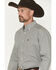 Image #2 - Ariat Men's Tristan Geo Print Long Sleeve Button-Down Western Shirt - Tall, Grey, hi-res