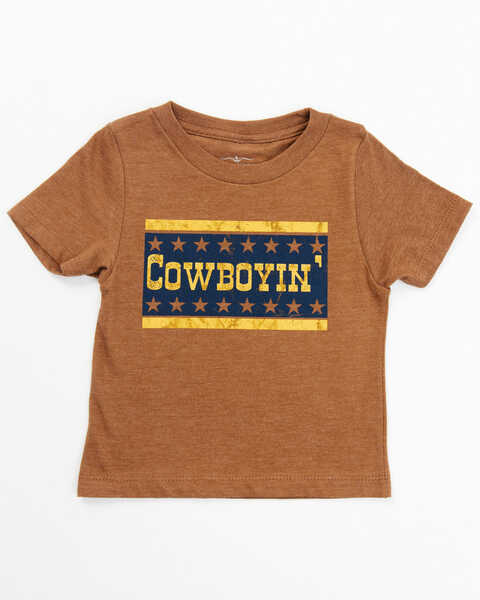 Cody James Toddler Boys' Cowboyin' Short Sleeve Graphic T-Shirt, Caramel, hi-res