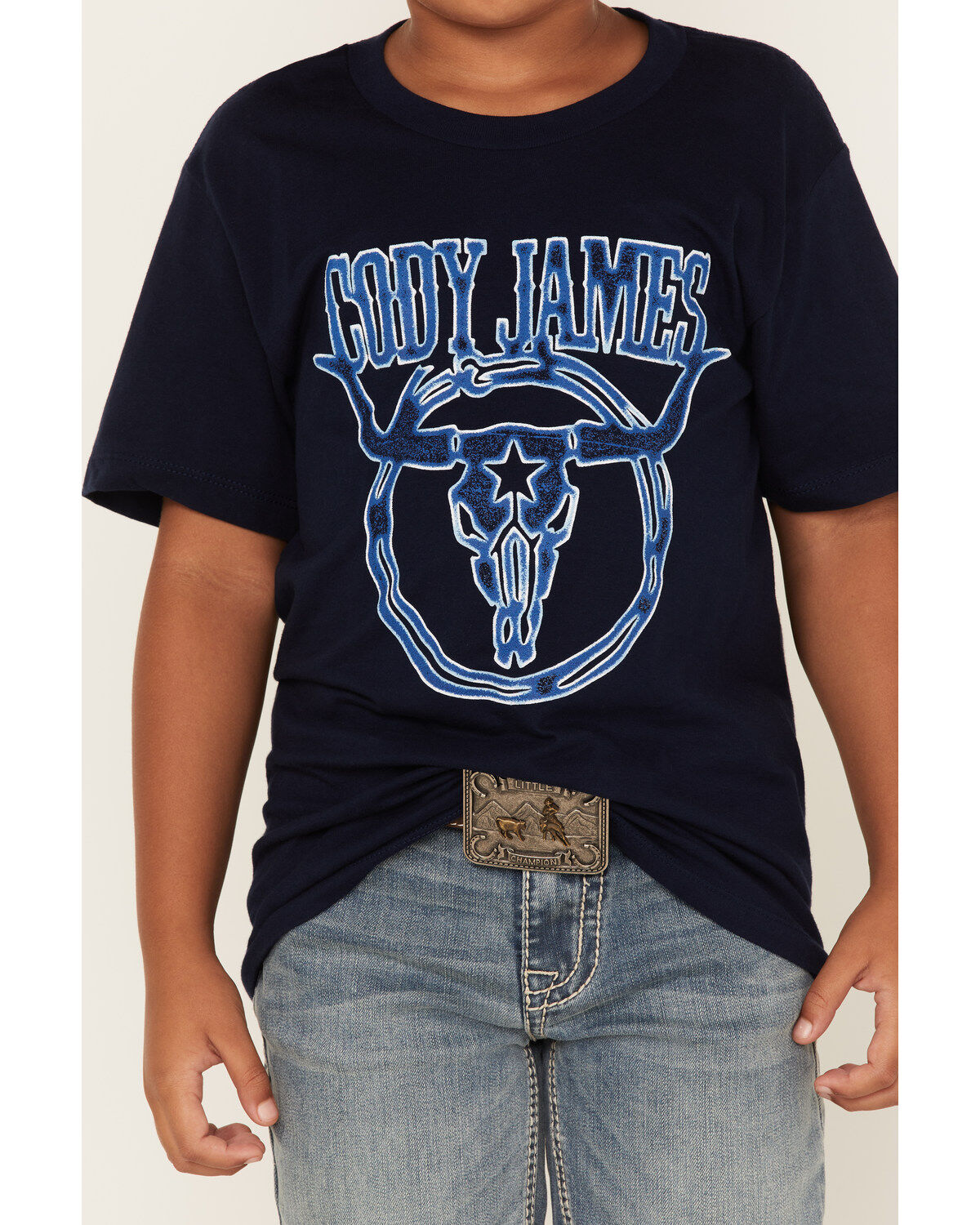 Image #3 - Cody James Boys' Skull Head Logo Graphic T-Shirt, Navy, hi-res