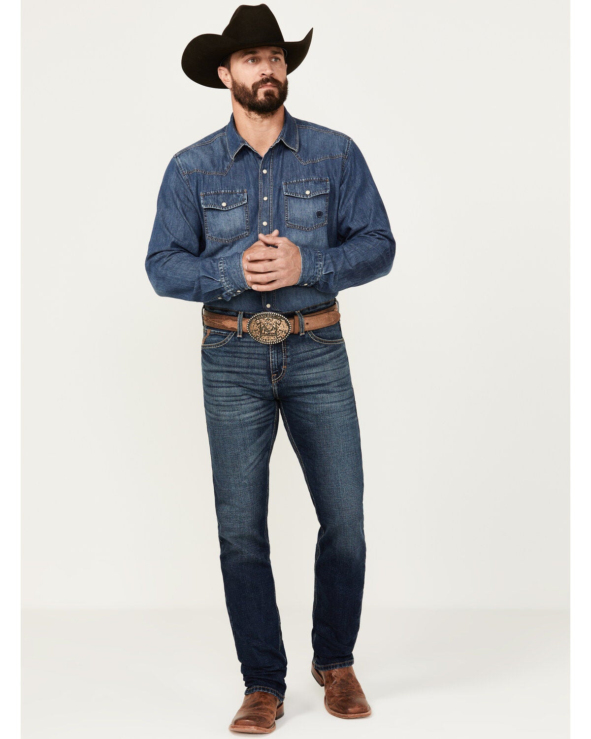 Ariat Men's M8 Dark Wash Modern Stretch Art Slim Denim Jeans, Dark Wash, hi-res