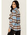 Image #4 - Idyllwind Women's Lane Plaid Print Long Sleeve Snap Flannel Shirt, Light Blue, hi-res