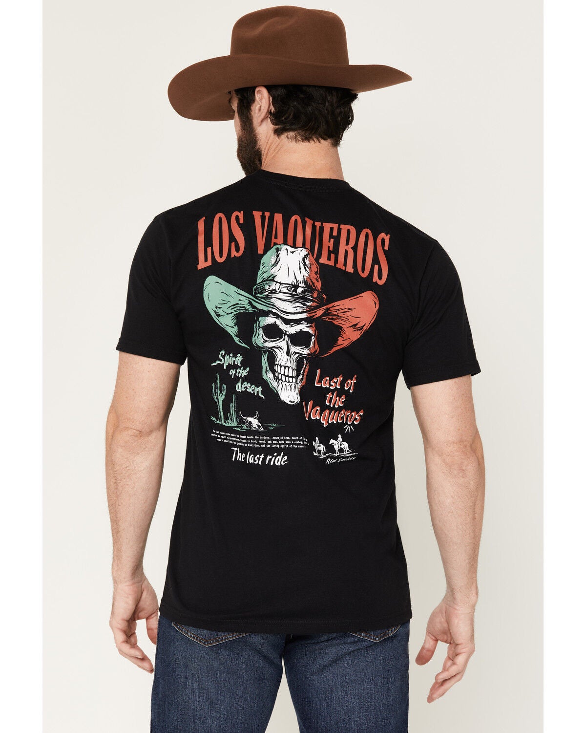Riot Society Men's Last Of The Vaqueros Short Sleeve Graphic T-Shirt, Black, hi-res