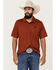 Image #1 - RANK 45® Men's Laredo Short Sleeve Polo Shirt, Dark Orange, hi-res