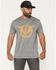 Image #1 - Thorogood Men's Wing & Wheel Short Sleeve Graphic Work T-Shirt, Heather Grey, hi-res