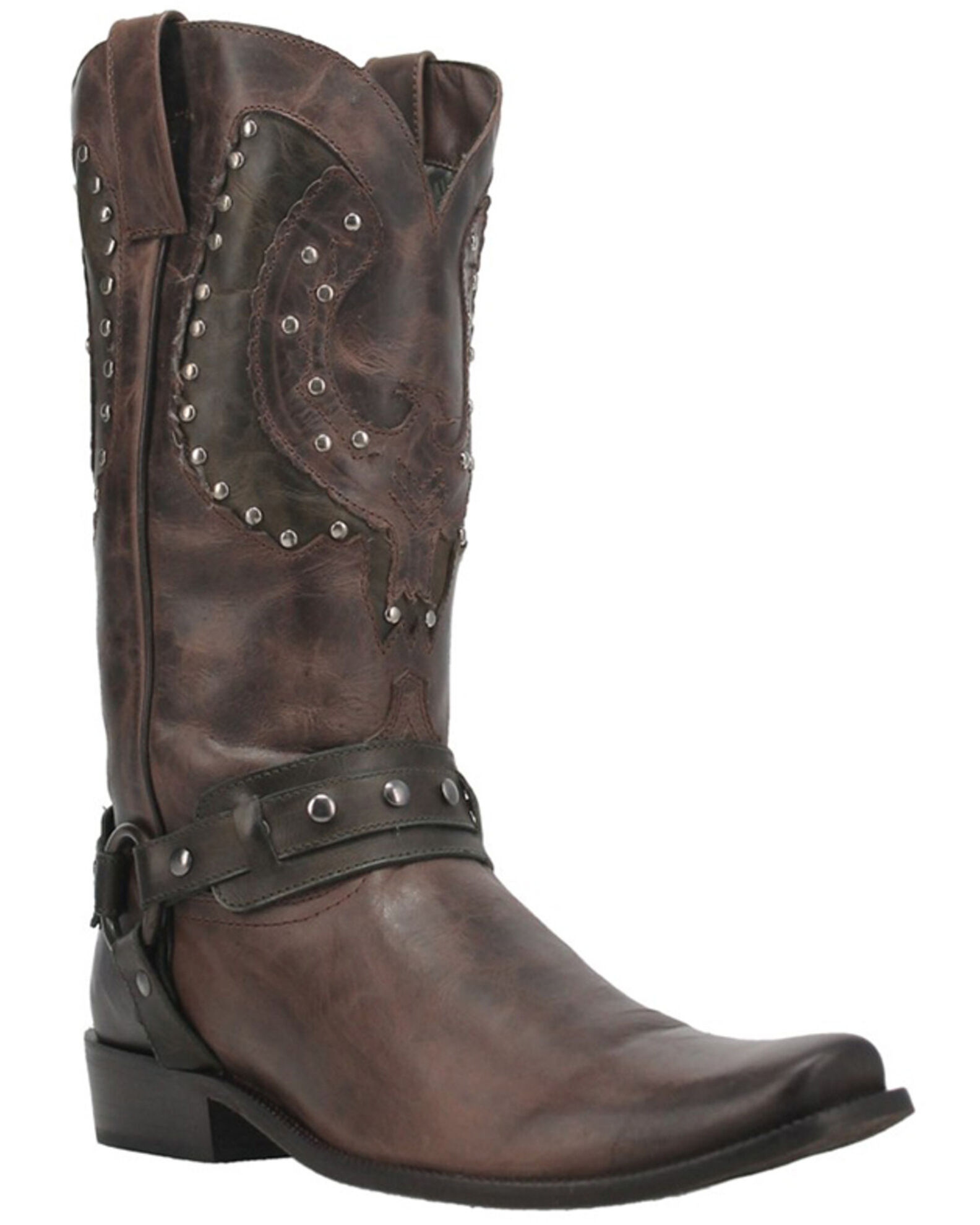 Dingo Men s War Studded Eagle Inlay Western Boot Square Toe Boot Barn