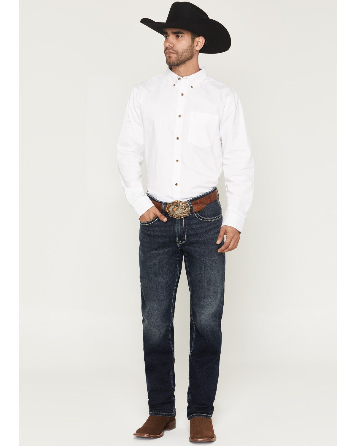 Image #1 - Cody James Men's Buster Wash Jackson Slim Straight Stretch Denim Jeans, Dark Wash, hi-res