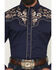 Image #3 - Rodeo Clothing Men's Embroidered Embellished Long Sleeve Snap Western Shirt, Navy, hi-res