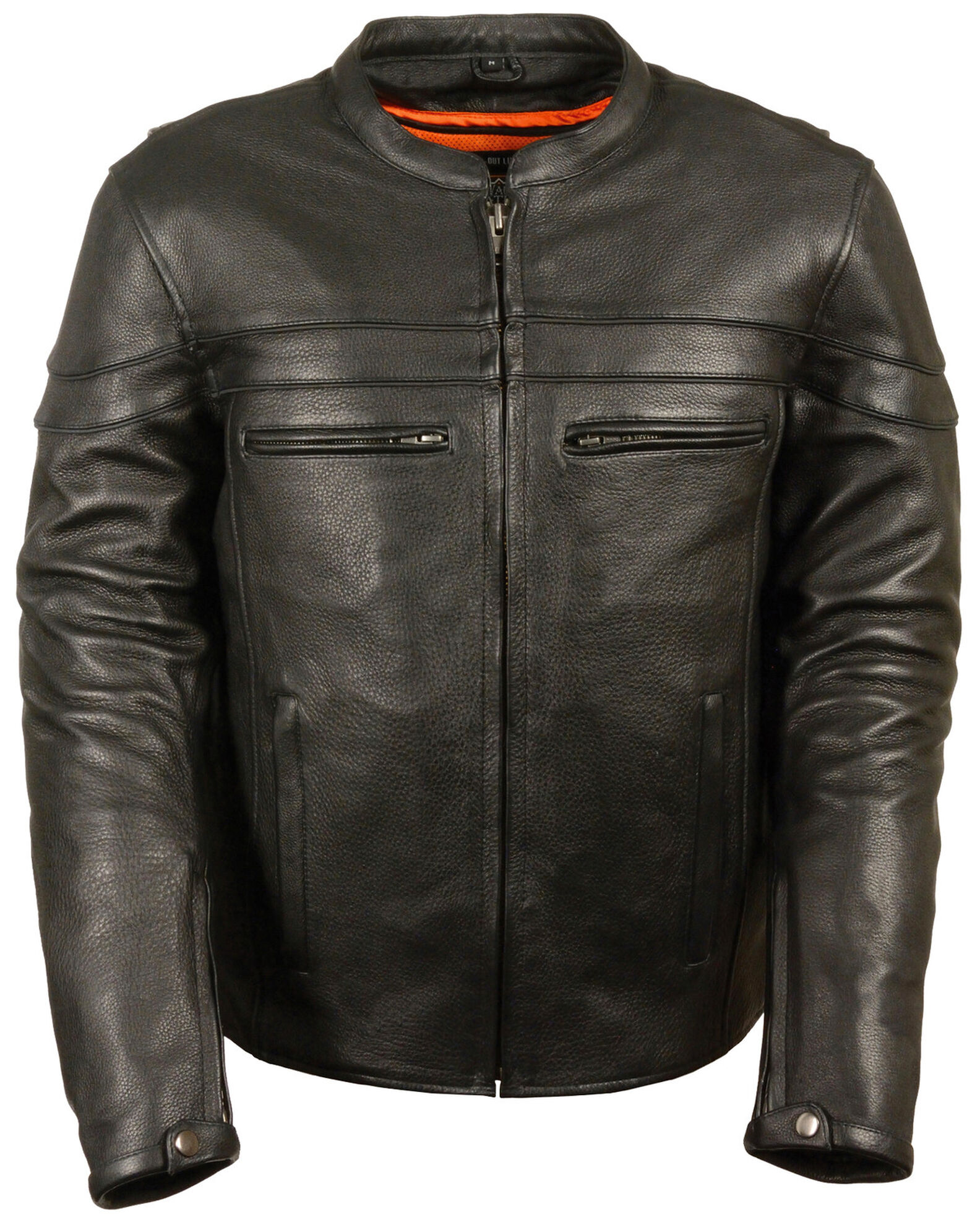 Image #1 - Milwaukee Leather Men's Sporty Scooter Crossover Jacket - 5X, Black, hi-res