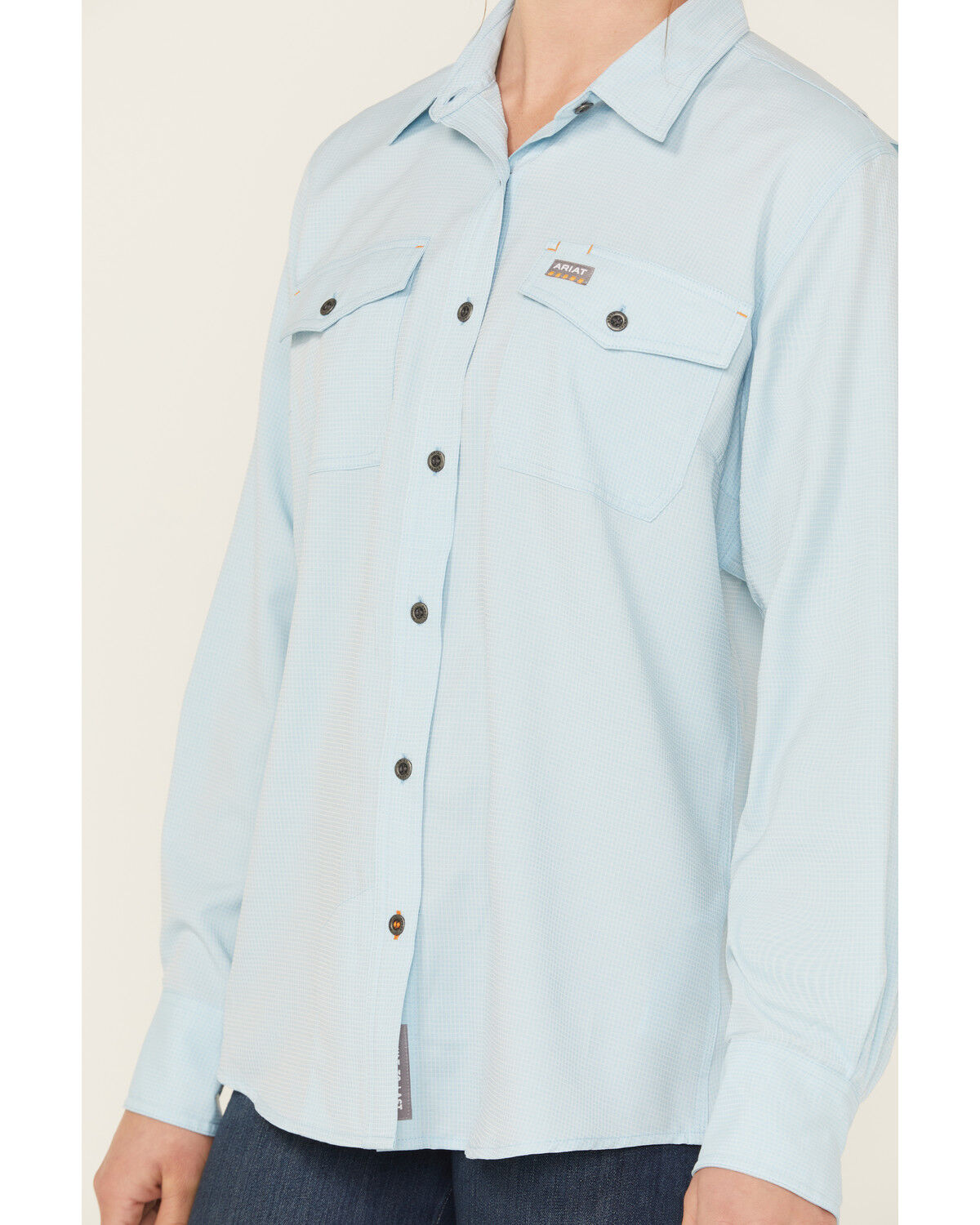 Image #3 - Ariat Women's Rebar Made Tough VentTEK Long Sleeve Work Shirt, Blue, hi-res