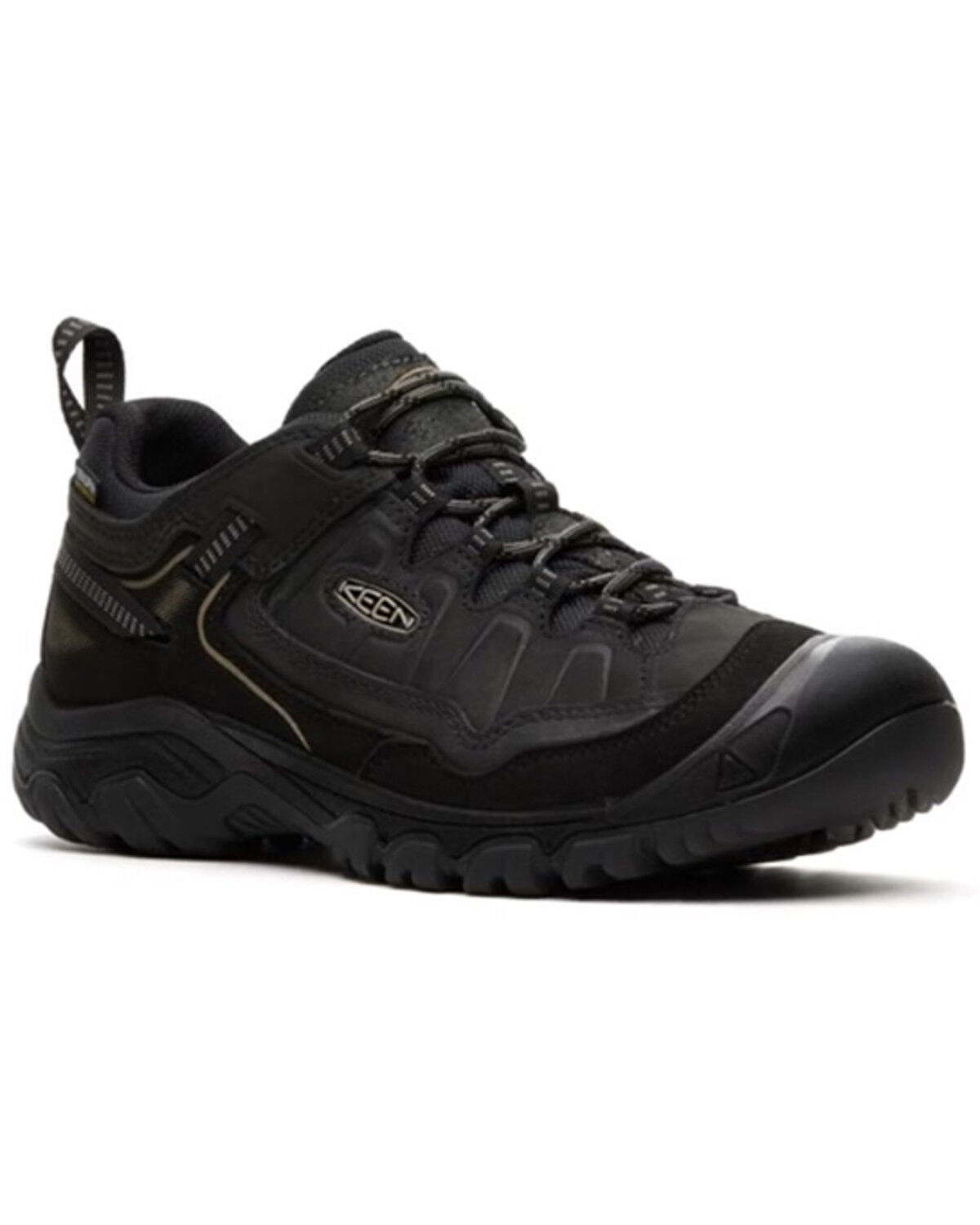 Image #1 - Keen Men's Targhee IV Waterproof Hiking Shoes - Soft Toe, Black, hi-res