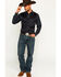 Cody James Men's Paisley Print Jacquard Button Front Vest , Black, hi-res