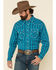 Image #1 - Wrangler 20X Men's Advanced Comfort Plaid Print Long Sleeve Western Shirt, , hi-res
