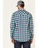 Image #4 - Cody James Men's FR Plaid Print Long Sleeve Work Shirt, Teal, hi-res