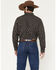 Image #4 - Gibson Trading Co Men's Orbitor Geo Print Long Sleeve Snap Western Shirt - Tall, Black, hi-res