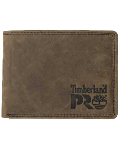 Timberland Pro Men's Leather RFID Flip Pocket Wallet, Dark Brown, hi-res