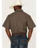 Image #4 - RANK 45® Men's Steer Small Plaid Print Short Sleeve Button-Down Western Shirt, Black, hi-res