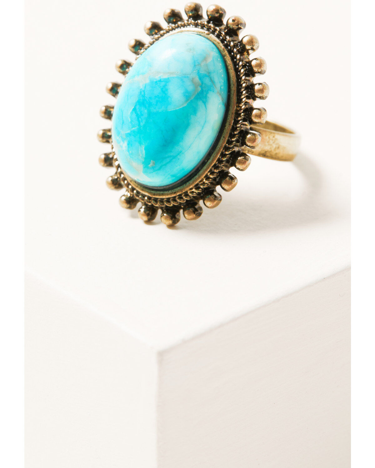 Image #2 - Shyanne Women's 5-piece Gold & Turquoise Ring Set, Gold, hi-res