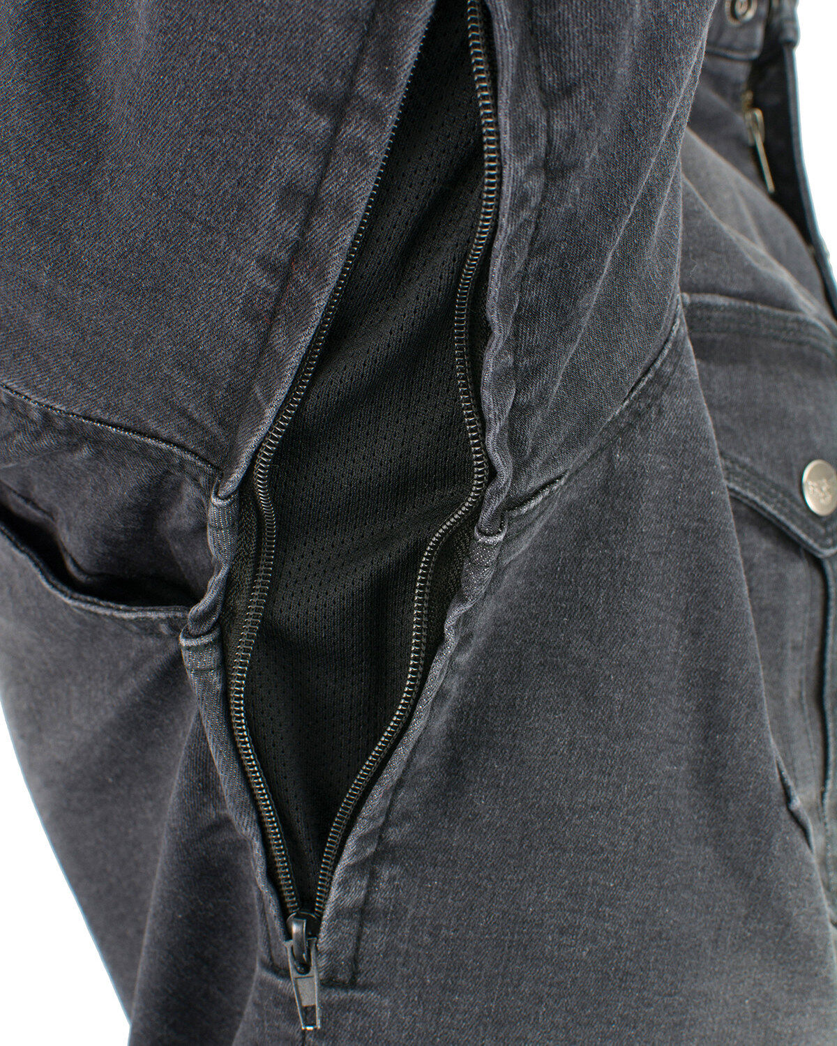 Image #4 - Milwaukee Performance Men's Denim Biker Shirt - Big & Tall, Black, hi-res