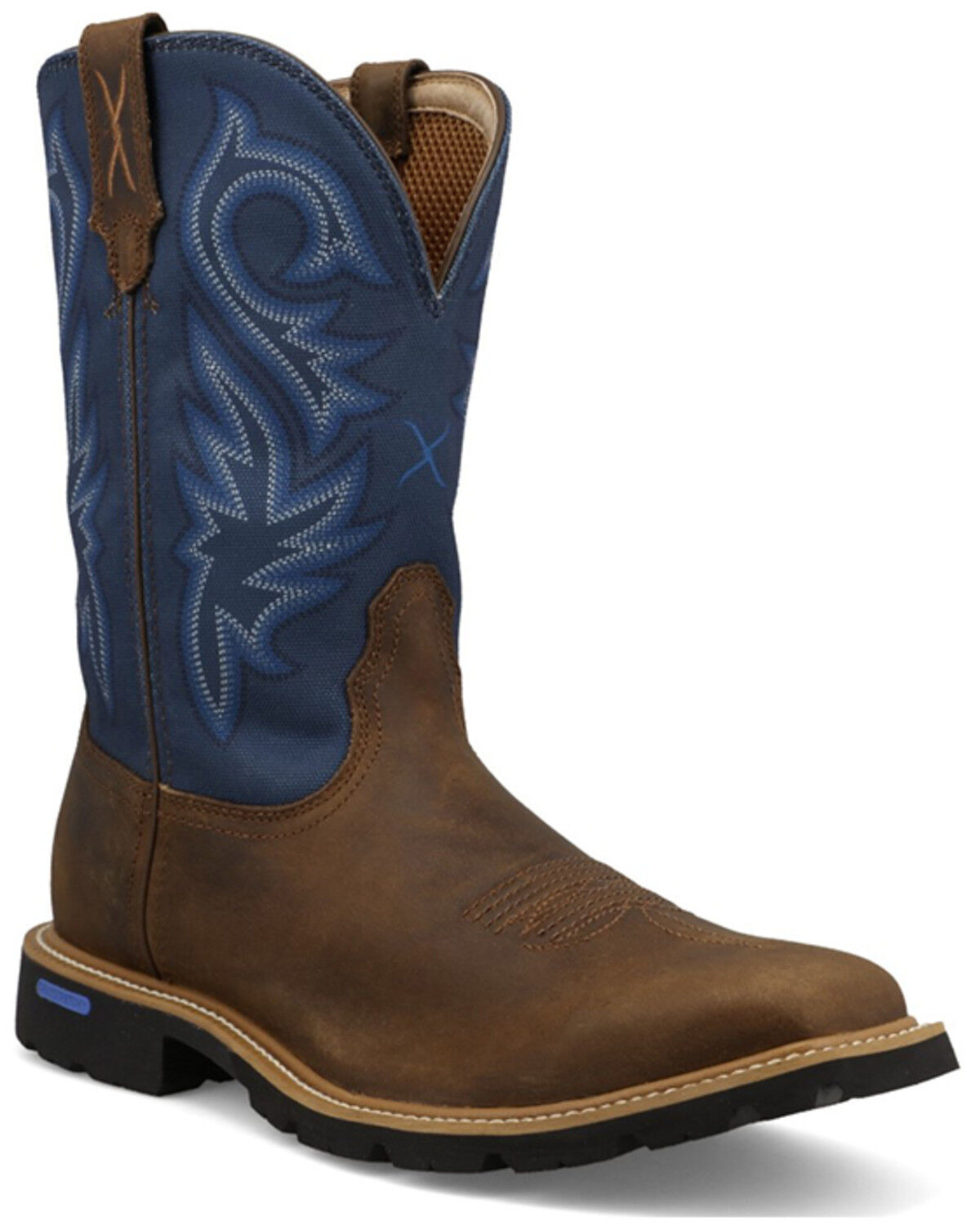 Image #1 - Twisted X Men's 11" Tech X™ Performance Western Boots - Broad Square Toe, Brown, hi-res