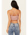 Wishlist Women's Strappy Lace Applique Scallop Lace Bralette , Pink, hi-res