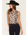 Image #1 - Rock & Roll Denim Women's Cow Print Mesh Tank, Natural, hi-res