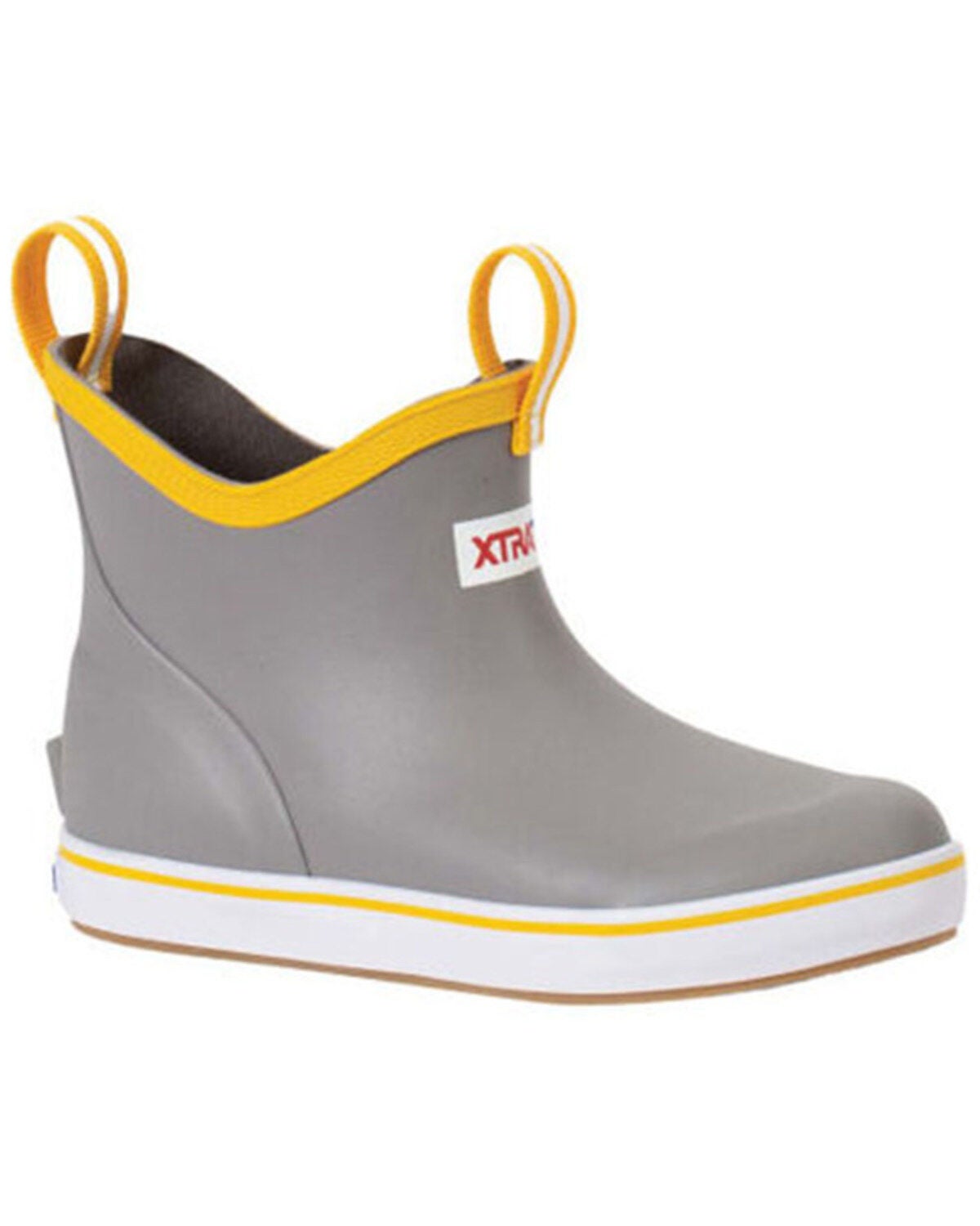 Xtratuf Boys' Ankle Deck Boots - Round Toe, Grey, hi-res