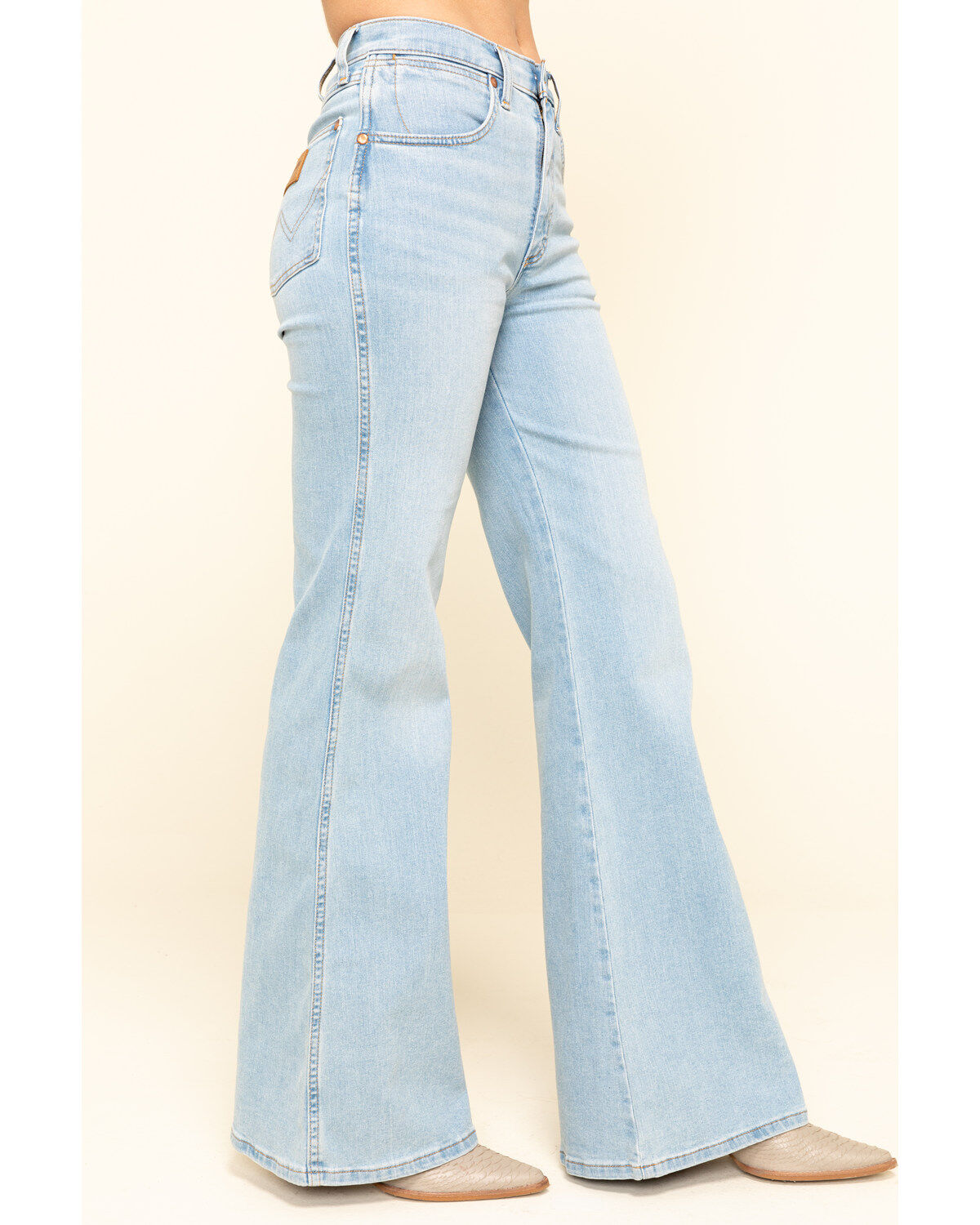 light wash high waisted flare jeans