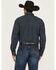 Image #4 - George Strait by Wrangler Men's Floral Striped Print Long Sleeve Button-Down Stretch Western Shirt, Blue, hi-res