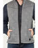 Image #3 - RANK 45® Men's Saline Quilted Insulated Softshell Vest, Charcoal, hi-res