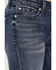 Image #2 - 7 For All Mankind Girls' Lake Dark Wash Mini Dojo Trouser Stretch Denim Jeans, Blue, hi-res